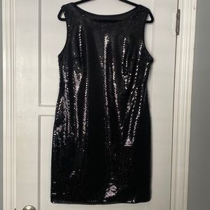Cynthia Rowley black sequin dress